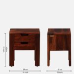Orlan Solid Wood Nightstand in Ashwood Mist Finish with Open Shelf - Image 3