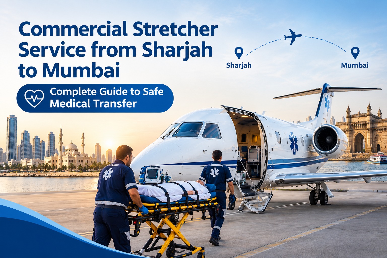 Commercial Stretcher Service from Sharjah to Mumbai Complete Guide to Safe Medical Transfer