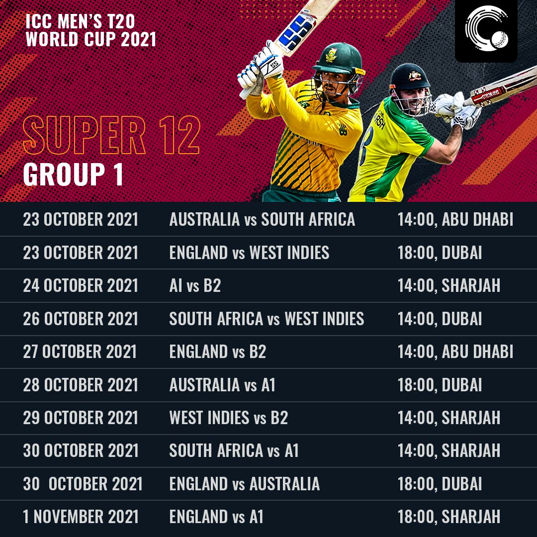 ICC Men's T20 World Cup 2021 schedule announced