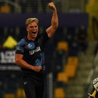 Trumpelmann becomes the 2nd bowler to 3 wickets in the 1st over as Scotland slump to a low