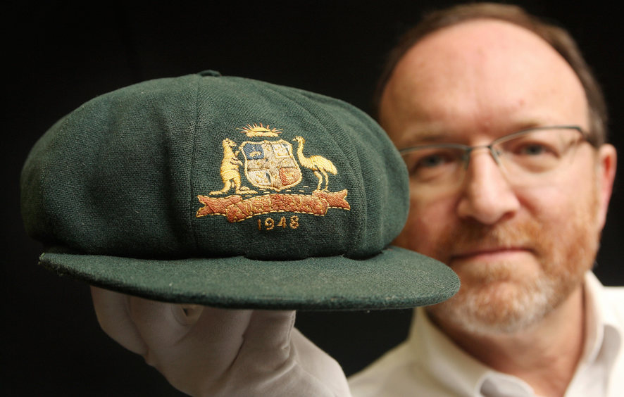Bradman's first baggy green Test cap fetches 450,000 Australian dollars