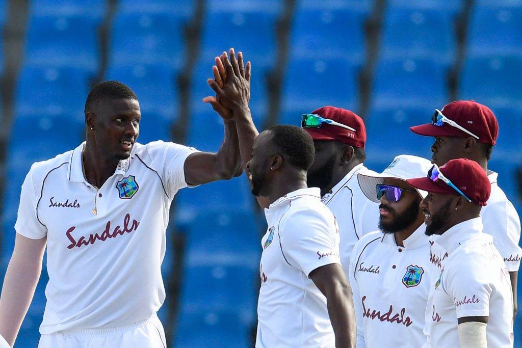 West Indies take command after Holder's 5-for skittle Sri Lanka to 169
