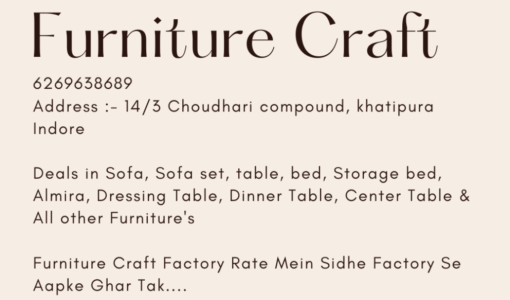 Furniture Craft Furniture Craft