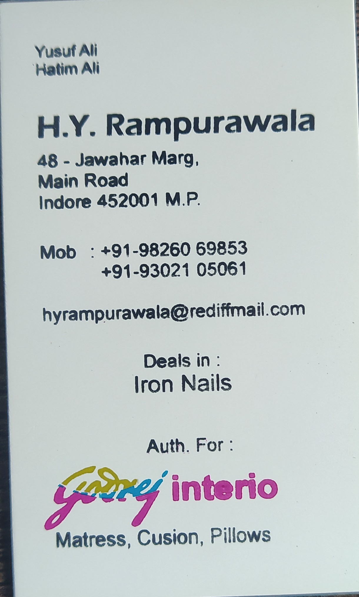 H.Y. RAMPURAWALA H.Y. RAMPURAWALA