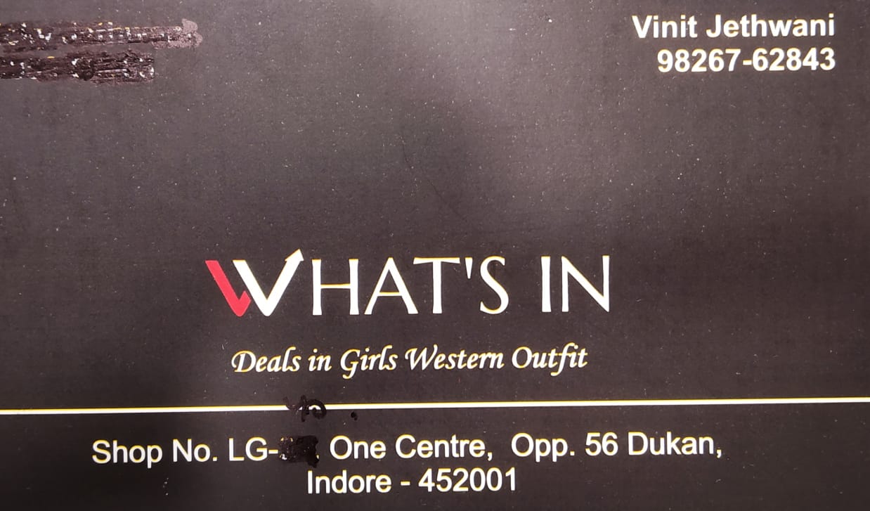 WHAT'S IN WHAT'S IN