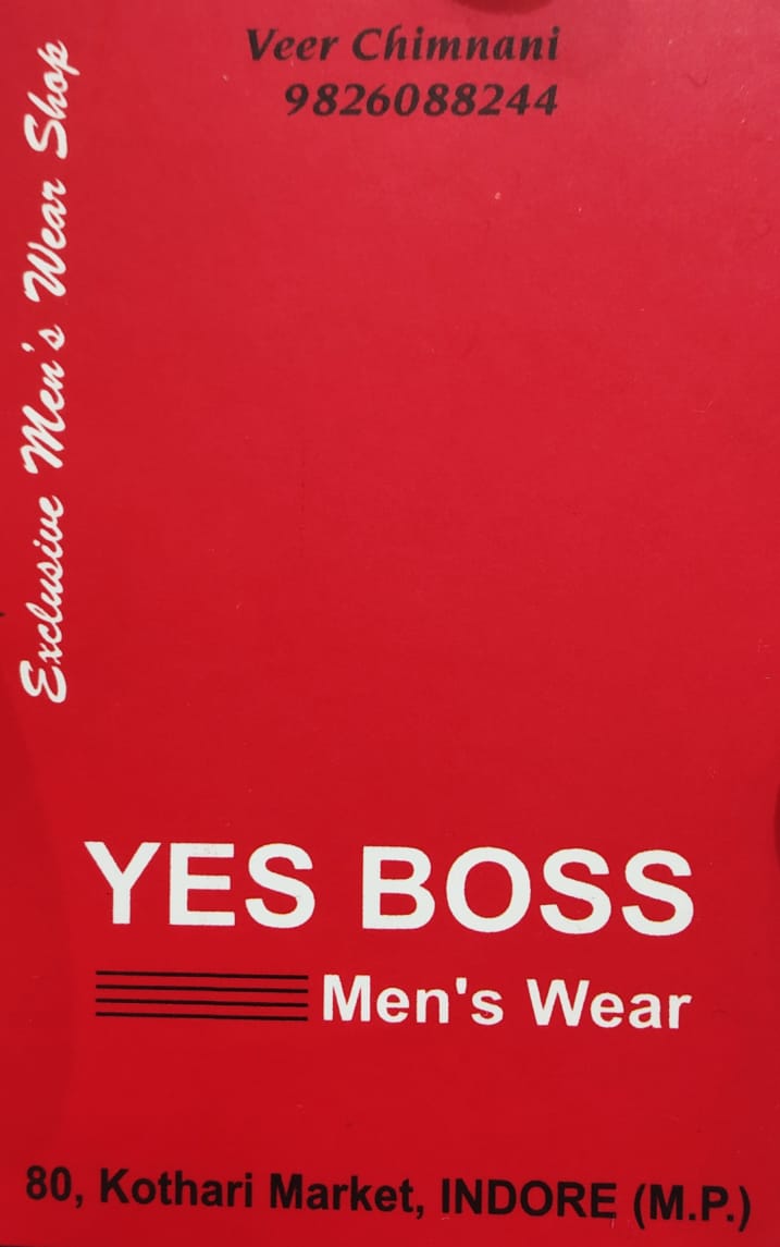 YES BOSS MEN'S WEAR YES BOSS MEN'S WEAR