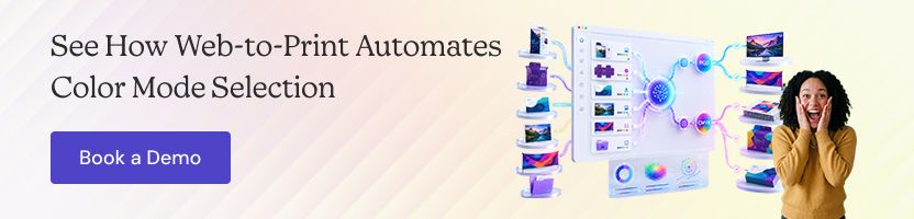 Web2print software with automated RGB to CMYK conversion