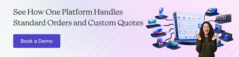 How One W2P Platform Handles Standard Orders and Custom Quotes