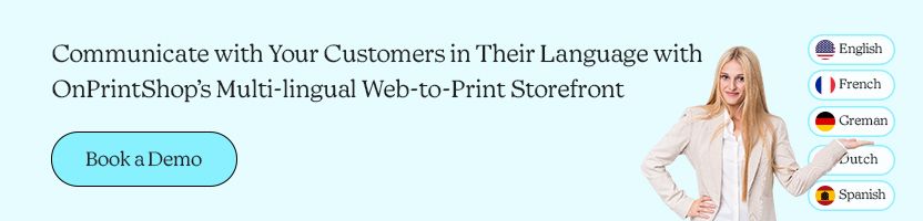 Multi-lingual w2p storefront by OnPrintShop