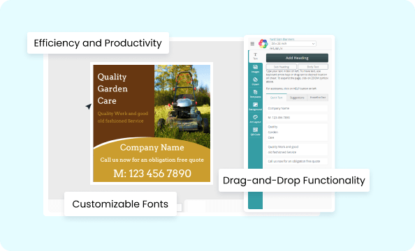 Design effortlessly with drag-and-drop simplicity