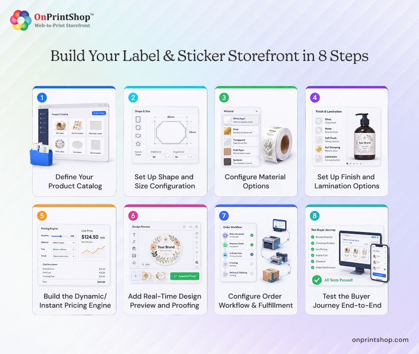 Steps to Set Up Your Label & Sticker Storefront
