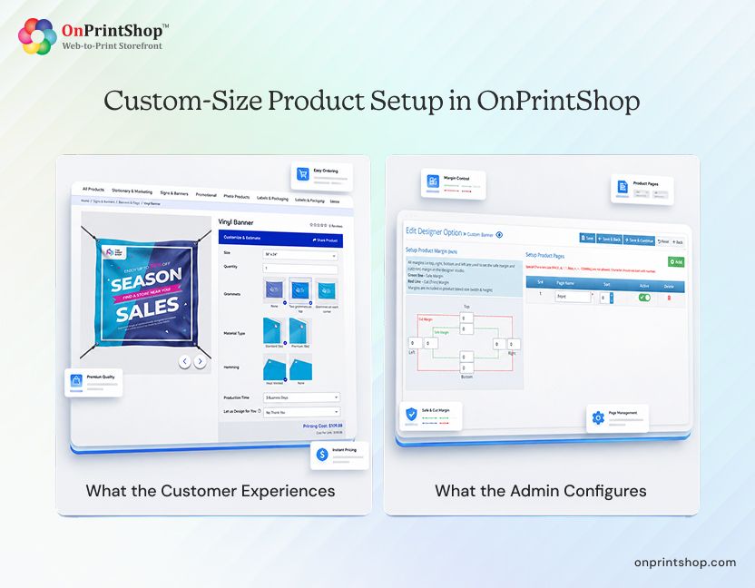 How Custom-Size Product Setup works in OnPrintShop