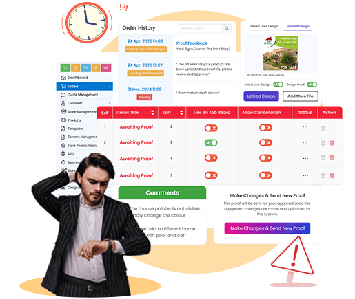 Delayed print proof designs & quick fixes