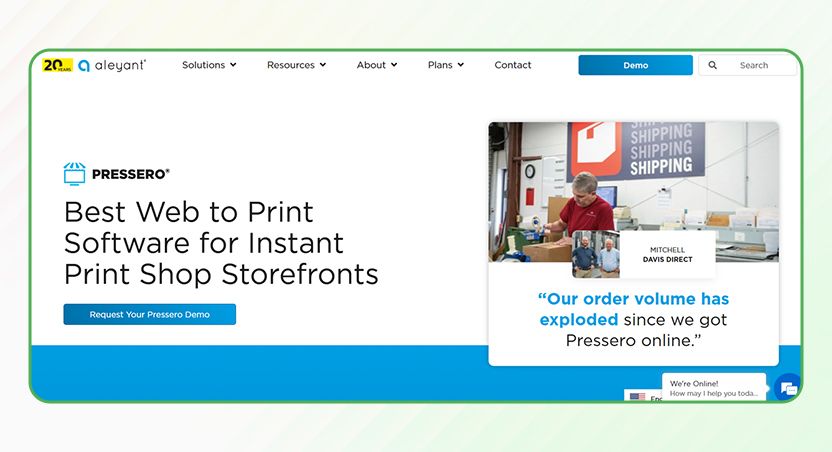 Alyent Pressero Web to Print Software