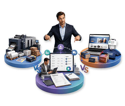 Difference Between Trade Printer, Broker & Reseller