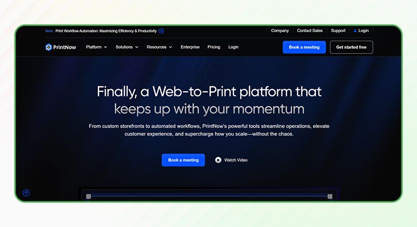 PrintNow Web to Print Platform