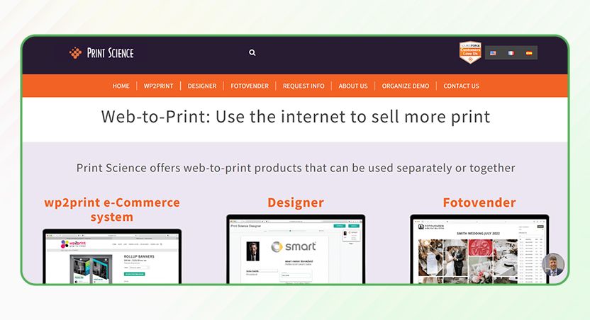 Print Science Web to Print Products