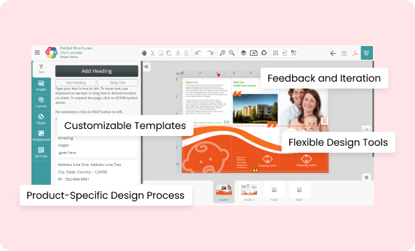 Create design studios as per your product range 