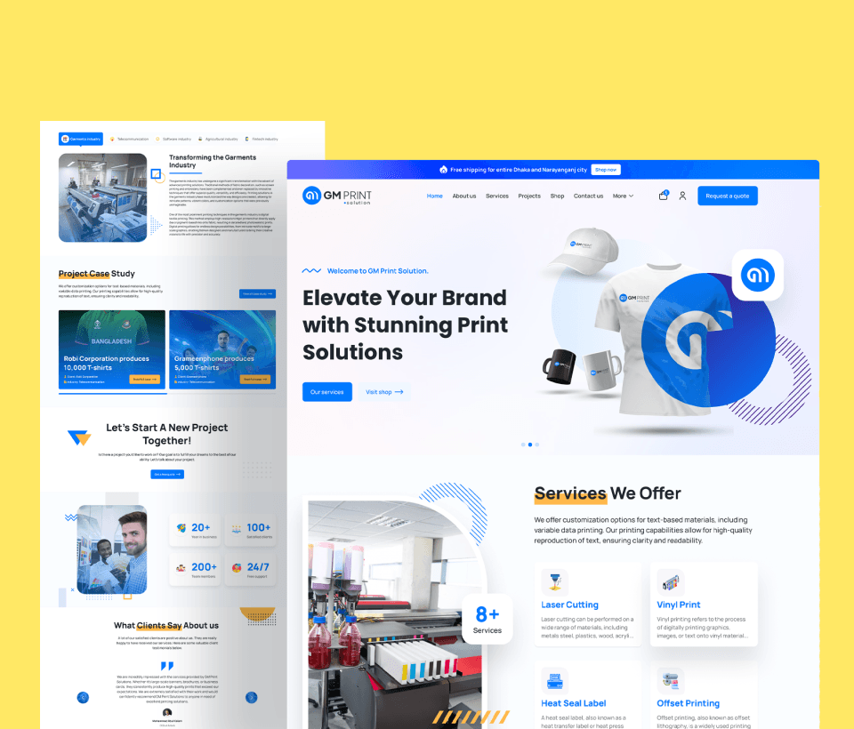 Printing Website Templates | Print Storefront Themes