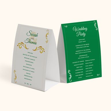 Table Tent Card Two Side
