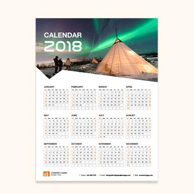 Wall Calendars (Single Page)