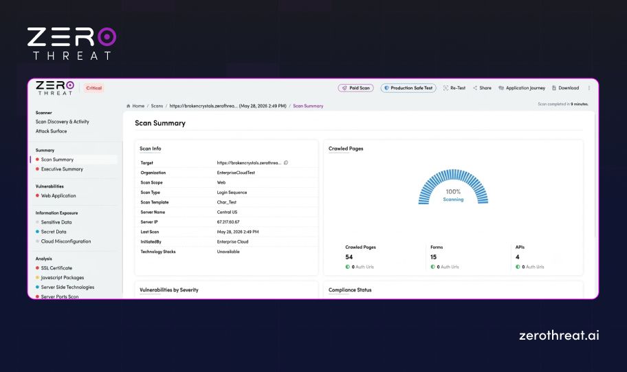 Step 8 for Production-Safe Authenticated Scan with ZeroThreat