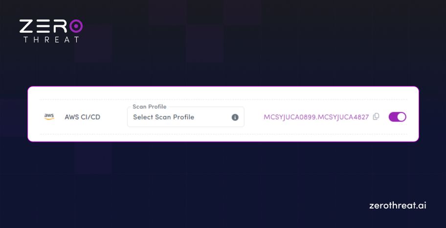 AWS CodePipeline Integration in ZeroThreat