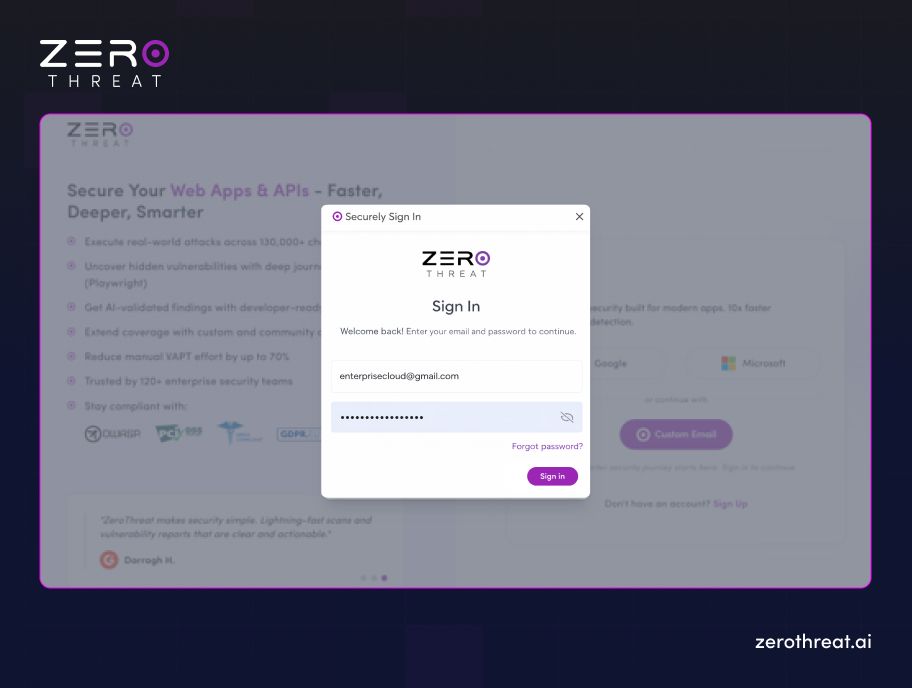 Step 1 for Production-Safe Pentesting with ZeroThreat