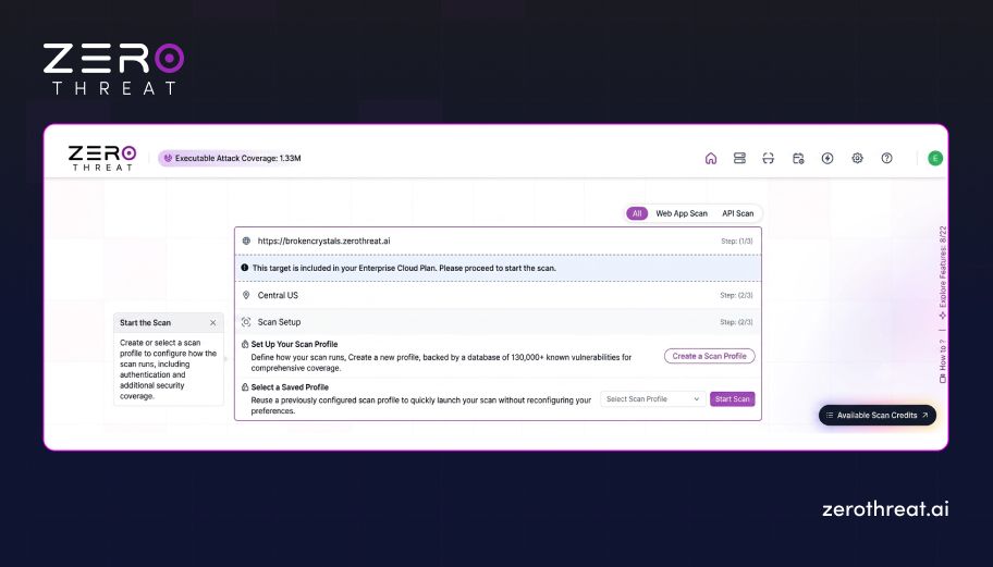 Step 3 for Production-Safe Pentesting with ZeroThreat
