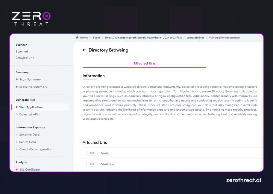 ZeroThreat Vulnerability Assessment