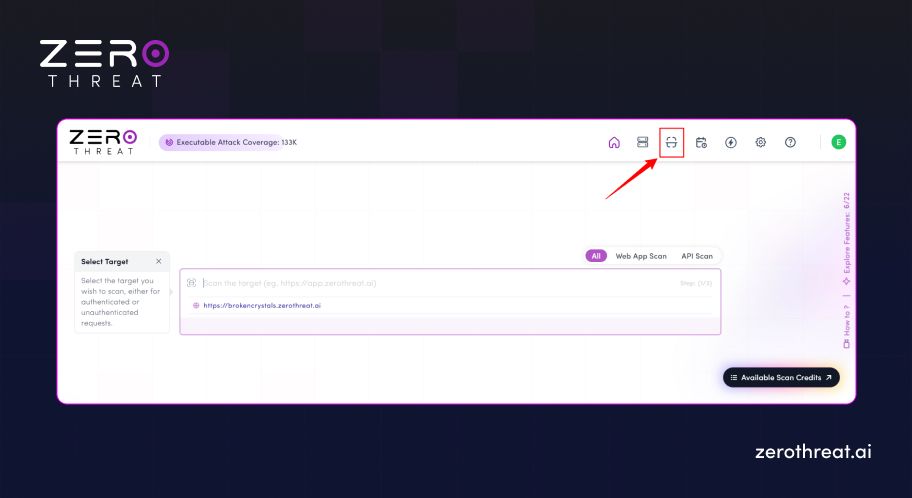 Step 1 of Using ZeroThreat Re-Test Feature for Multiple Vulnerabilities