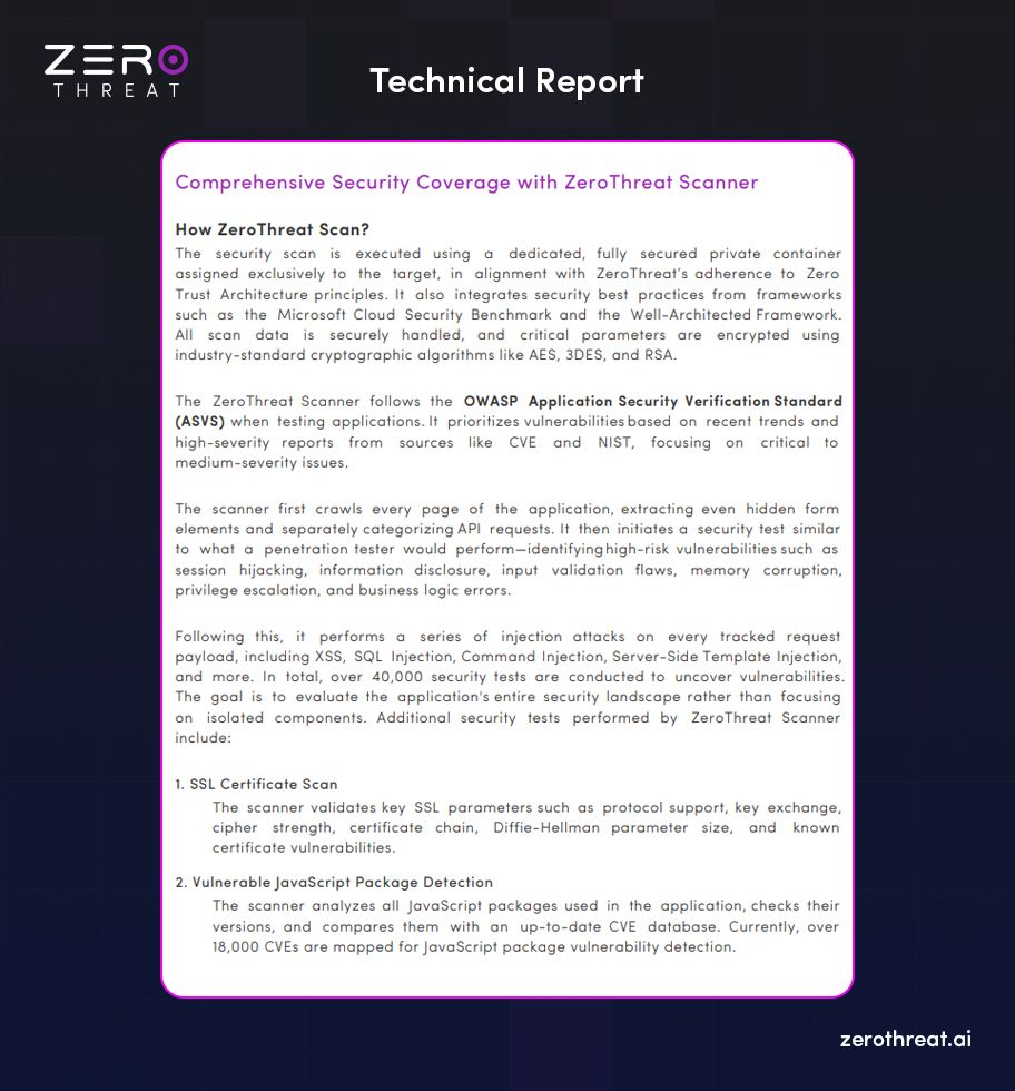 Detailed Technical Report for SaaS App Scan