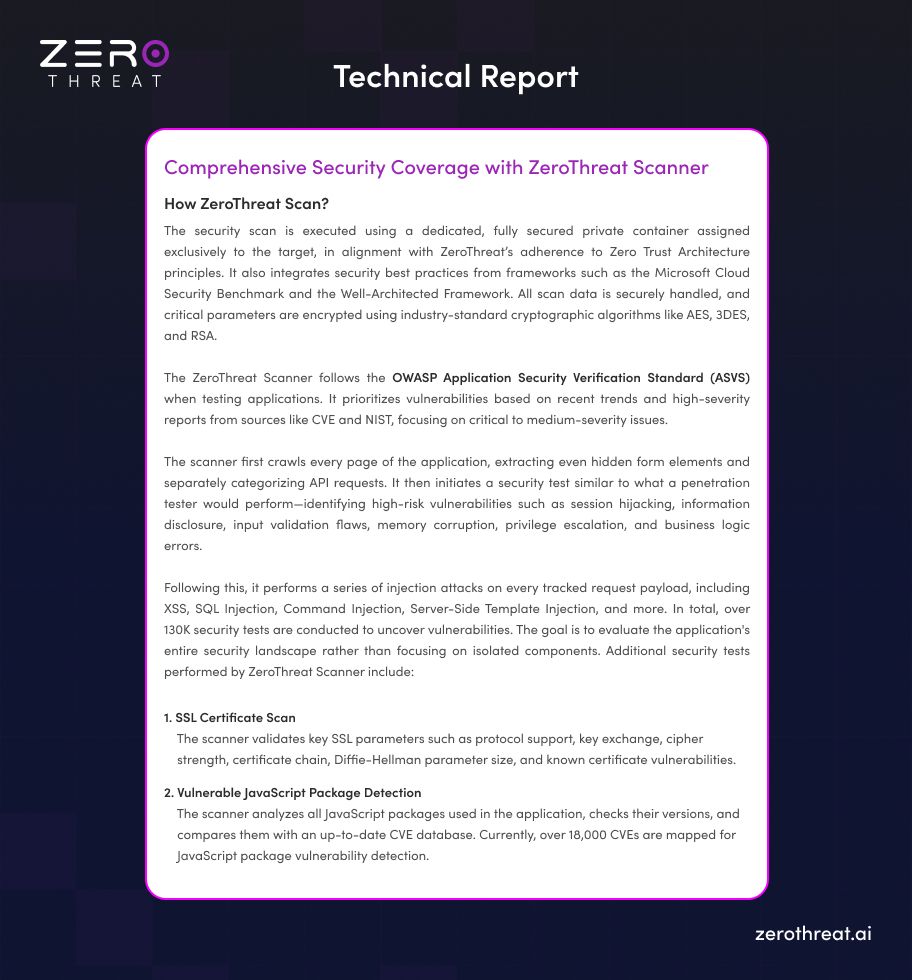 Detailed Technical Report for SaaS App Scan