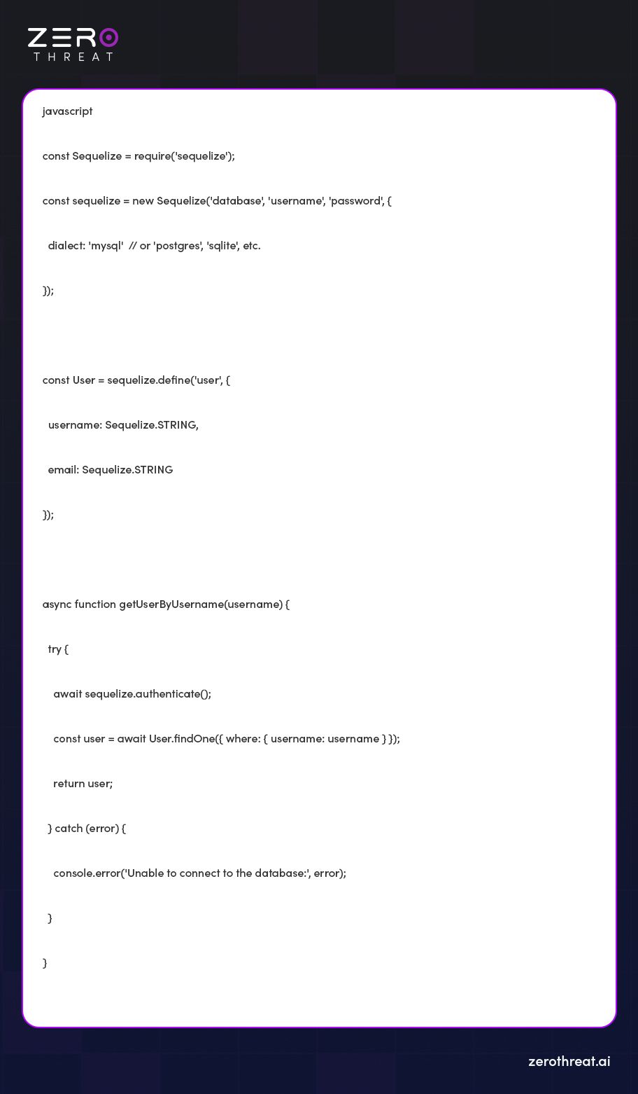 Code of Sequelize