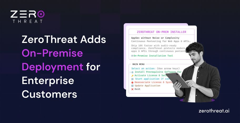 ZeroThreat now Provide On-Premise Deploymemt