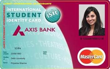 Take It With You The Axis Bank Isic Student Forex Card - 