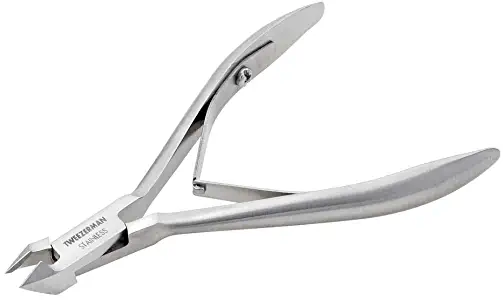 Tweezerman Rockhard Stainless Steel Cuticle Nipper, 1/2 Jaw, 1 Count (Pack of 1)