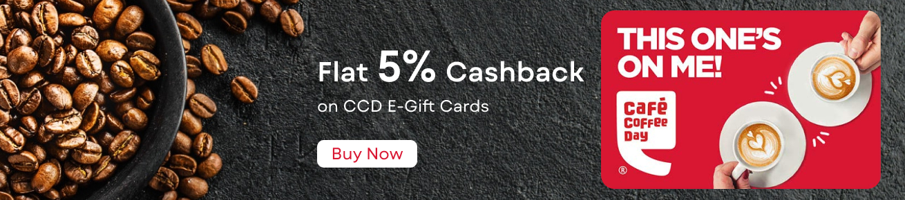 Flat 5% Off on Card Cafe Coffee Day E Gift Cards