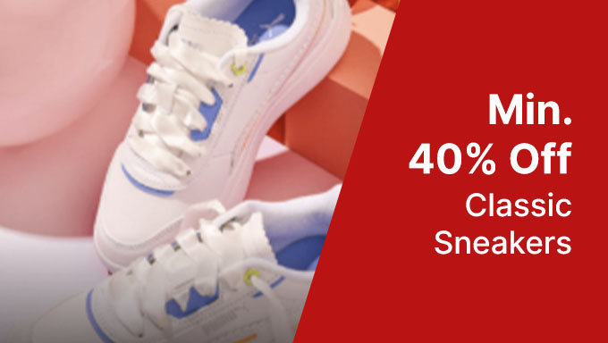 Min 40% Off On Classic Sneakers