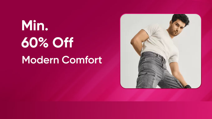 Min 60% Off On Men's Casualwear