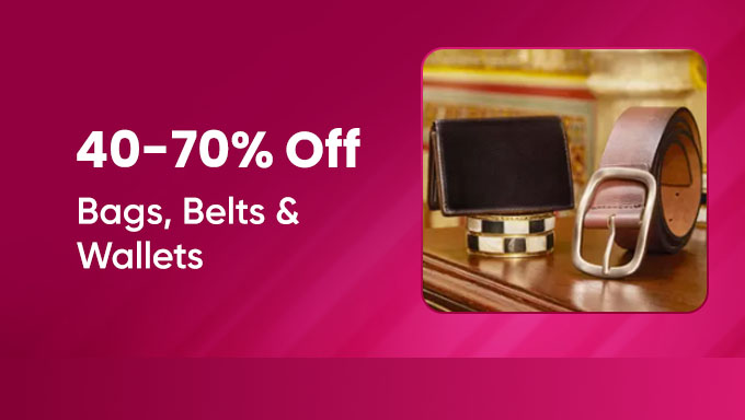 40–70% Off on Bags, Belts & Wallets | Style Meets Savings