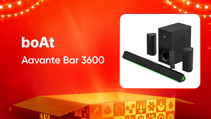 boAt Aavante Bar 3600 | 360W Soundbar with Subwoofer | Home Theatre Experience