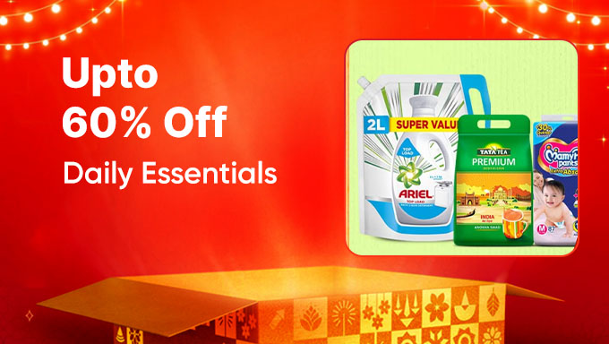 Daily Essentials | Upto 60% Off | Stock Up & Save Big