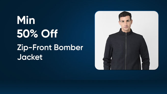 Bomber Jackets | Min 50% OFF | Zip-Front Coolness