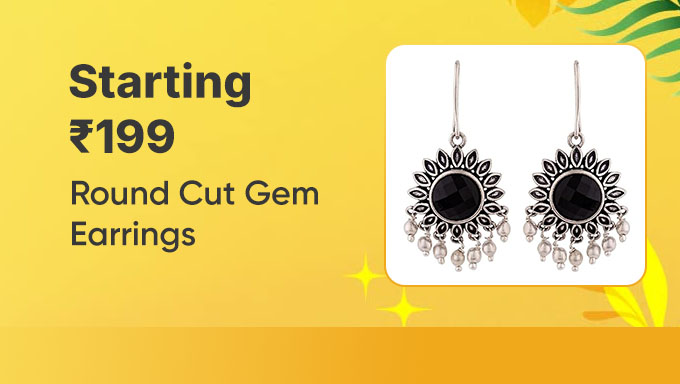 Round Cut Gem Earrings | Starting ₹199