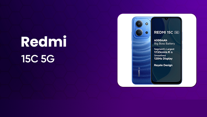 Redmi 15C 5G | Massive 6000mAh Battery | Smooth 120Hz Display
