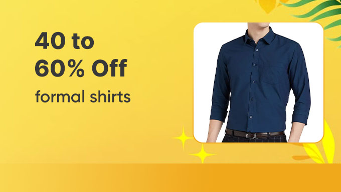 Formal Shirts Collection | 40–60% OFF | Sharp, Smart & Professional