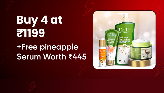 Lotus Botanicals Combo Offer | Buy 4 @ ₹1199 + Free Pineapple Serum