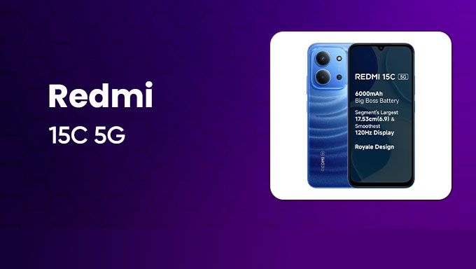 Redmi 15C 5G Smartphone | Smooth 120Hz Display & All-Day Battery