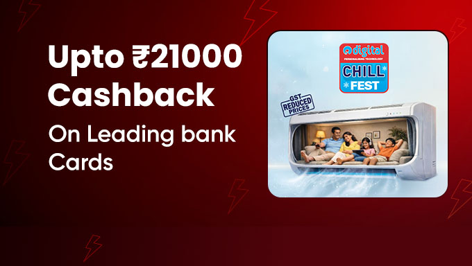 Reliance Digital Chill Fest | Air Conditioners & Cooling Appliances with Up to ₹21,000 Cashback